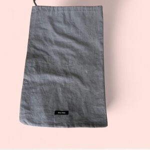 Miu Miu Charcoal Gray Storage Bag